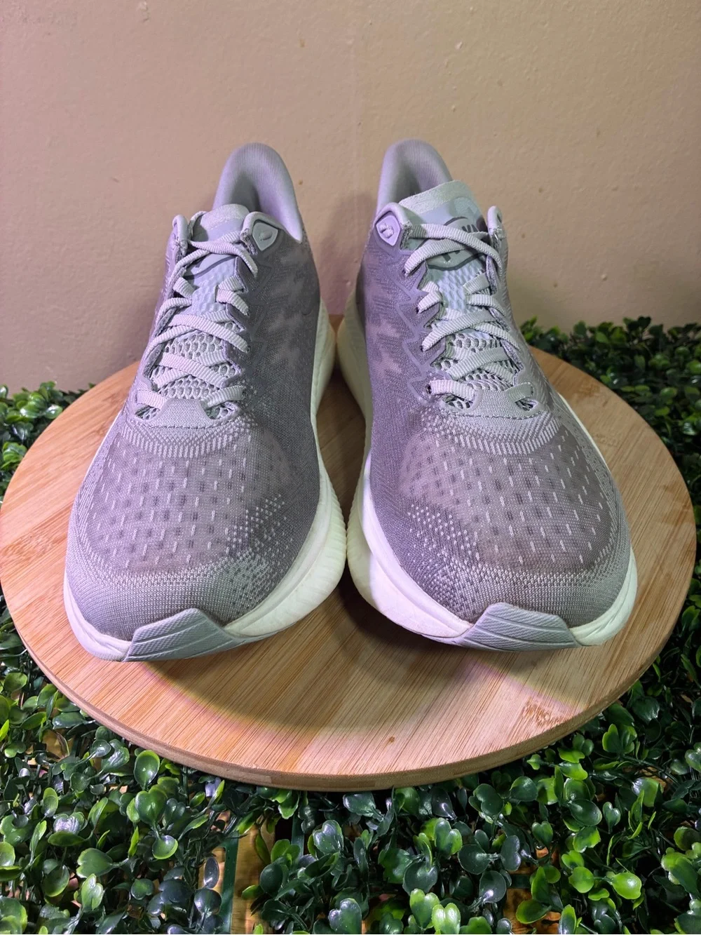 🔥 HOKA MACH 6 STARDUST ALABASTER GRAY ATHLETIC RUNNING SHOES MENS SIZE 12 D